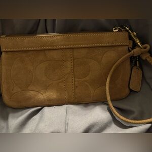 Coach Suede Wristlet